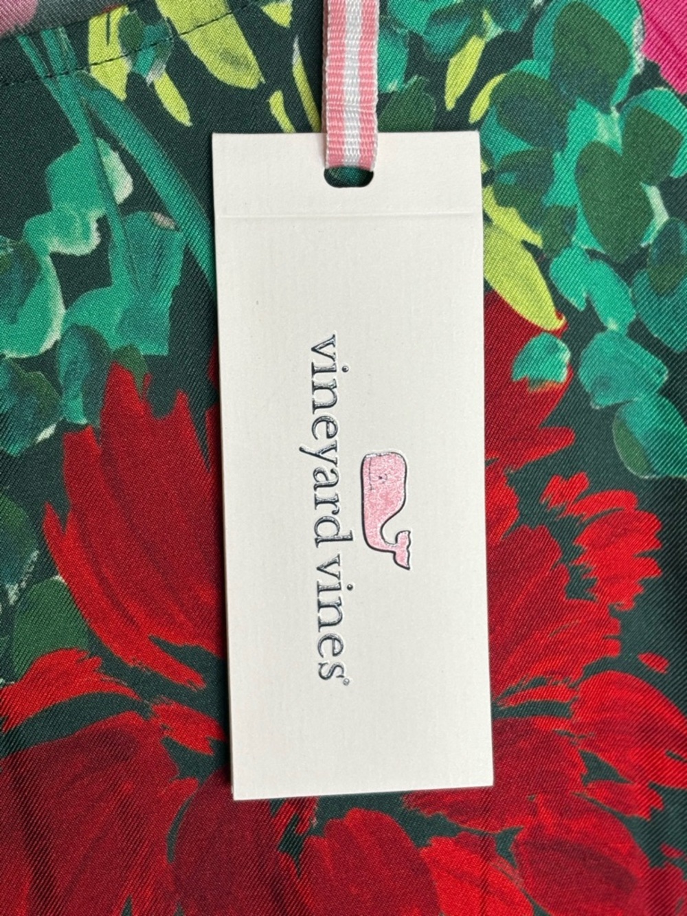 NWT Vineyard Vines Silk Blend Twill Midi Dress •  Size L • Brush Floral - Picture 12 of 13